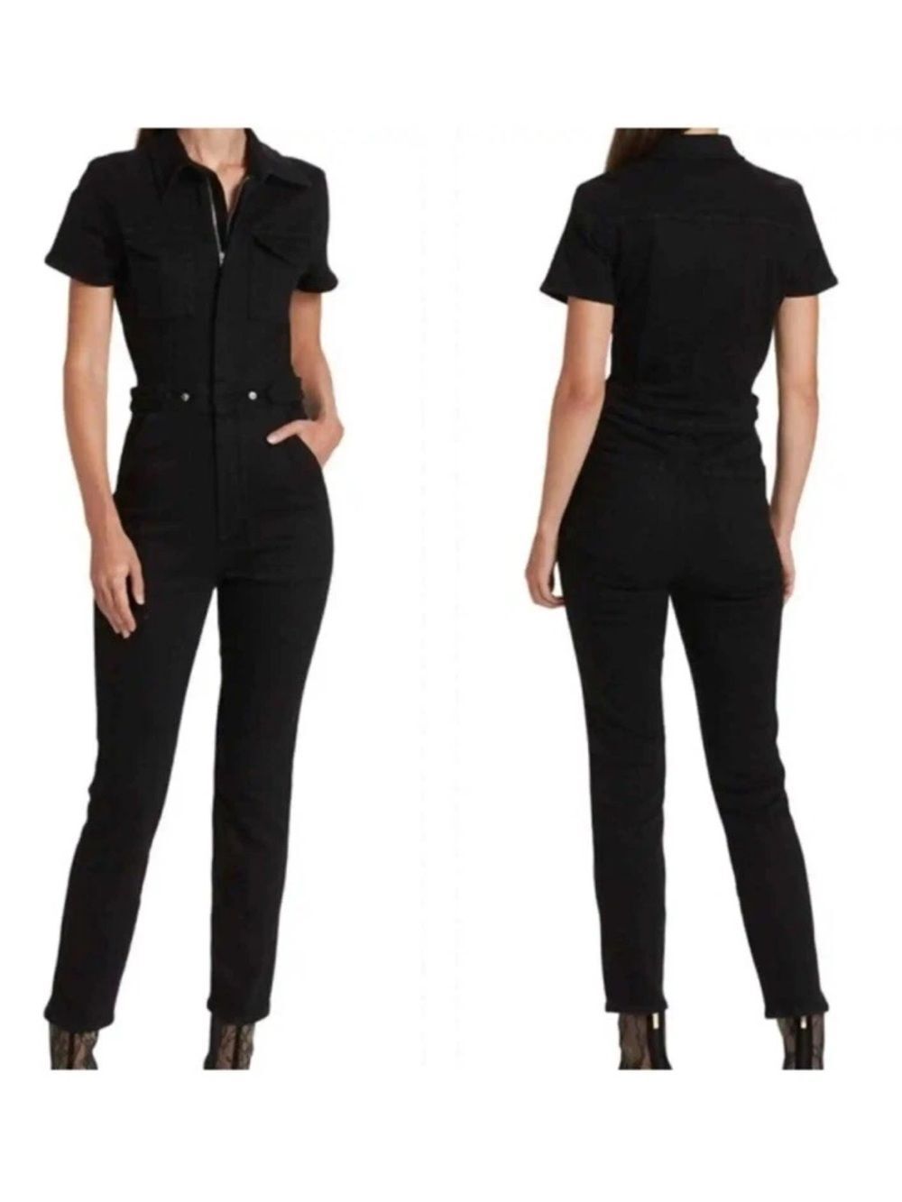 Good American Black Fit for Success Jumpsuit